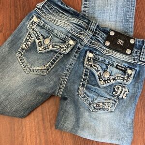 $129 embellished Miss me jeans size 26 LIKE NEW coastal cowgirl trendy cute boot